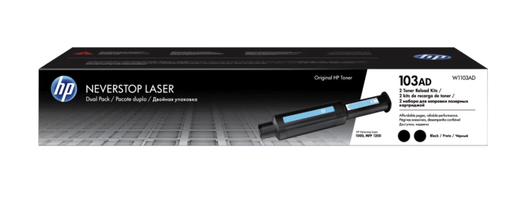 HP 103AD Dual Pack Black Original Neverstop Laser Toner Reload Kit