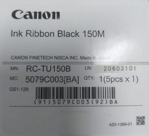 Canon Ink Ribbon Cassette Black 150m RC-TU150B Roll