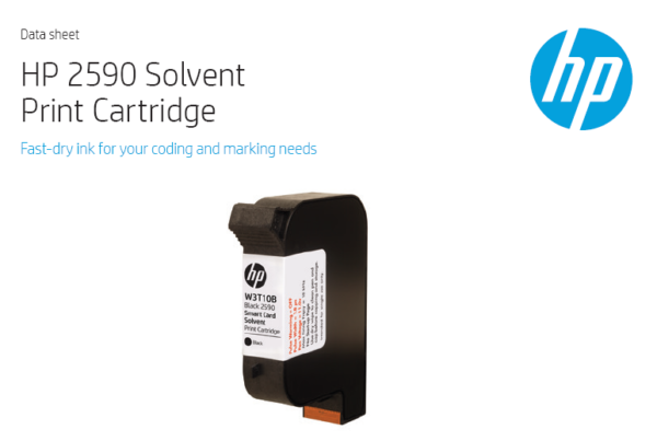 HP 2590 Solvent Print Cartridge