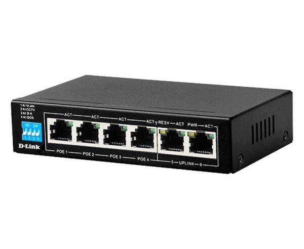 D-Link 4 Port POE Switch DGS-F1006P-E