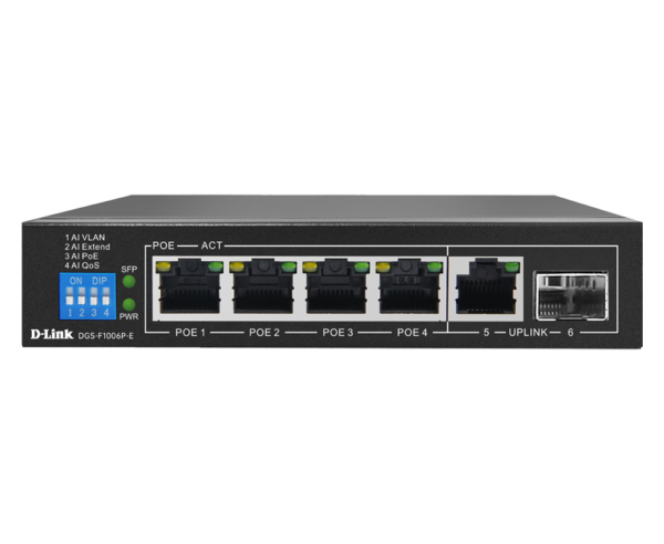 D-Link 4 Port POE Switch DGS-F1006P-E