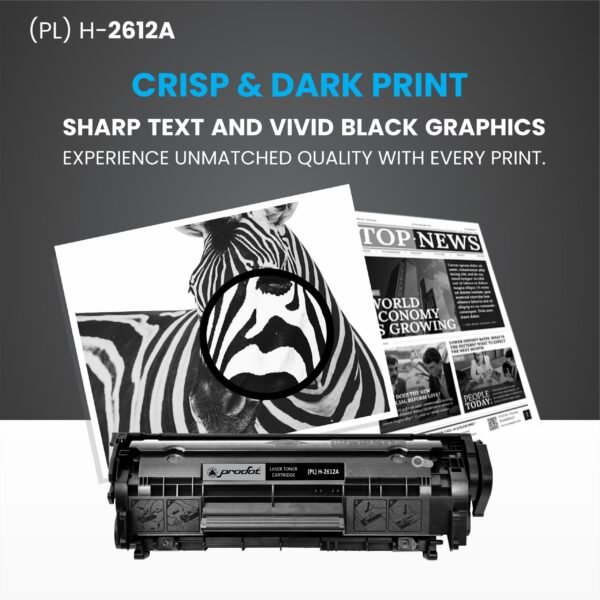 Prodot PLH-2612A 12A Black Toner Cartridge
