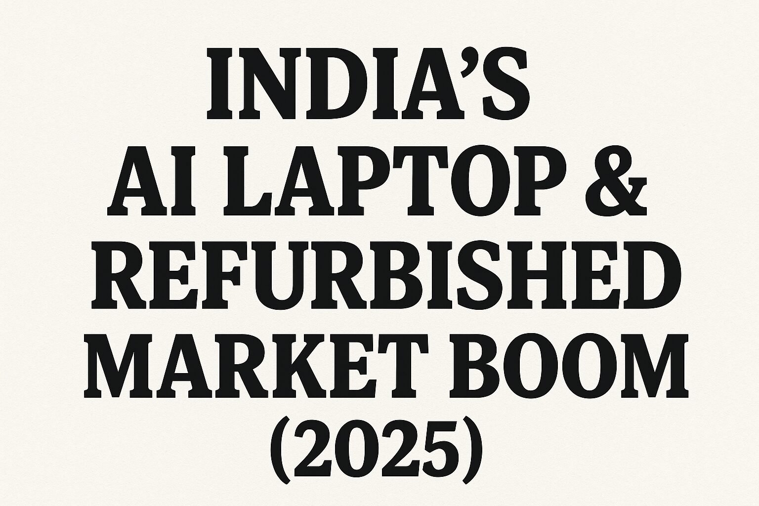 India’s AI Laptop & Refurbished Market Boom (2025)