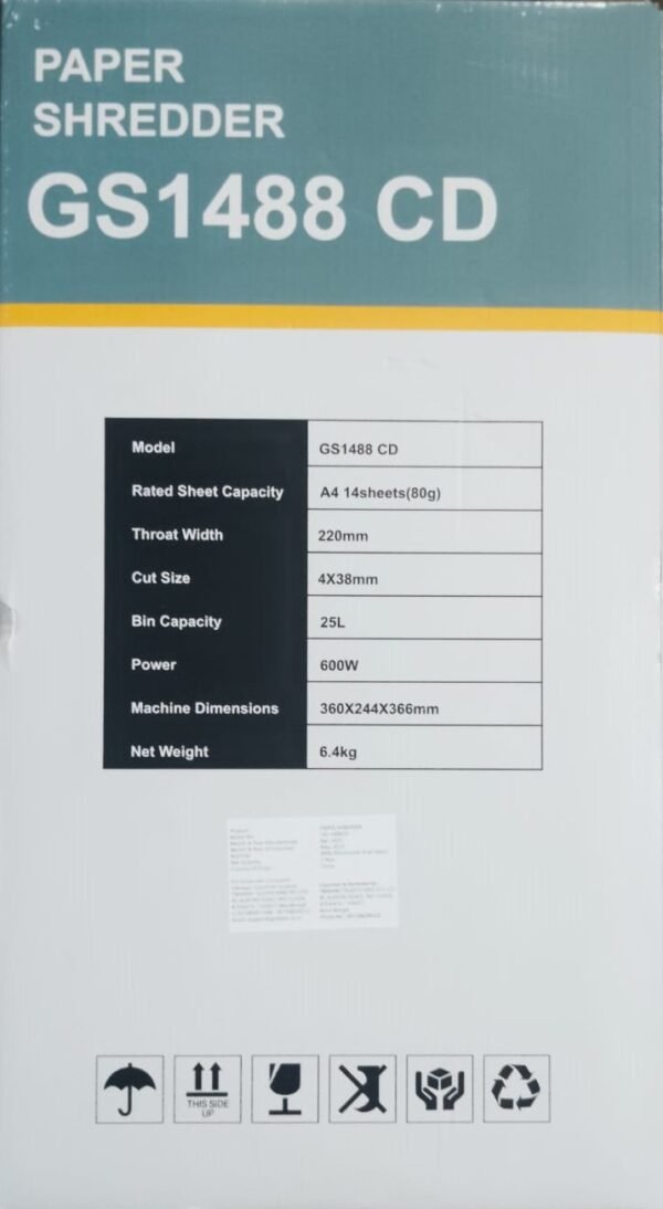 Gobbler GS1488CD Cross Cut Paper Shredder