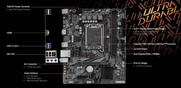 Gigabyte H610M K DDR4 Motherboard