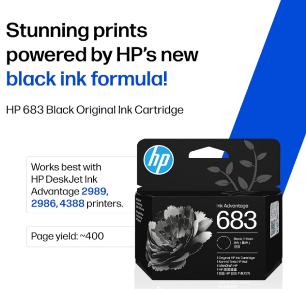 HP 683 Black Ink Advantage Cartridge